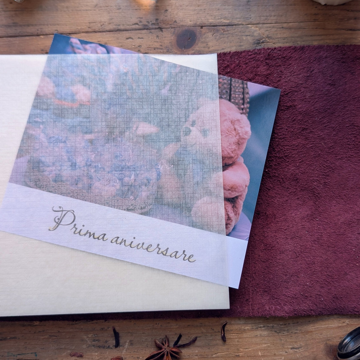 Album Foto Premium din Piele Naturală - Ediție de Botez